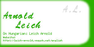 arnold leich business card